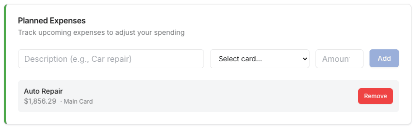 Plan ahead for big expenses